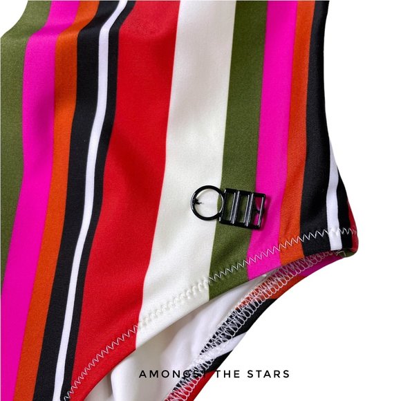 Solid & Striped Michelle Watermelon Striped One Piece Bathing Suit - Picture 8 of 12